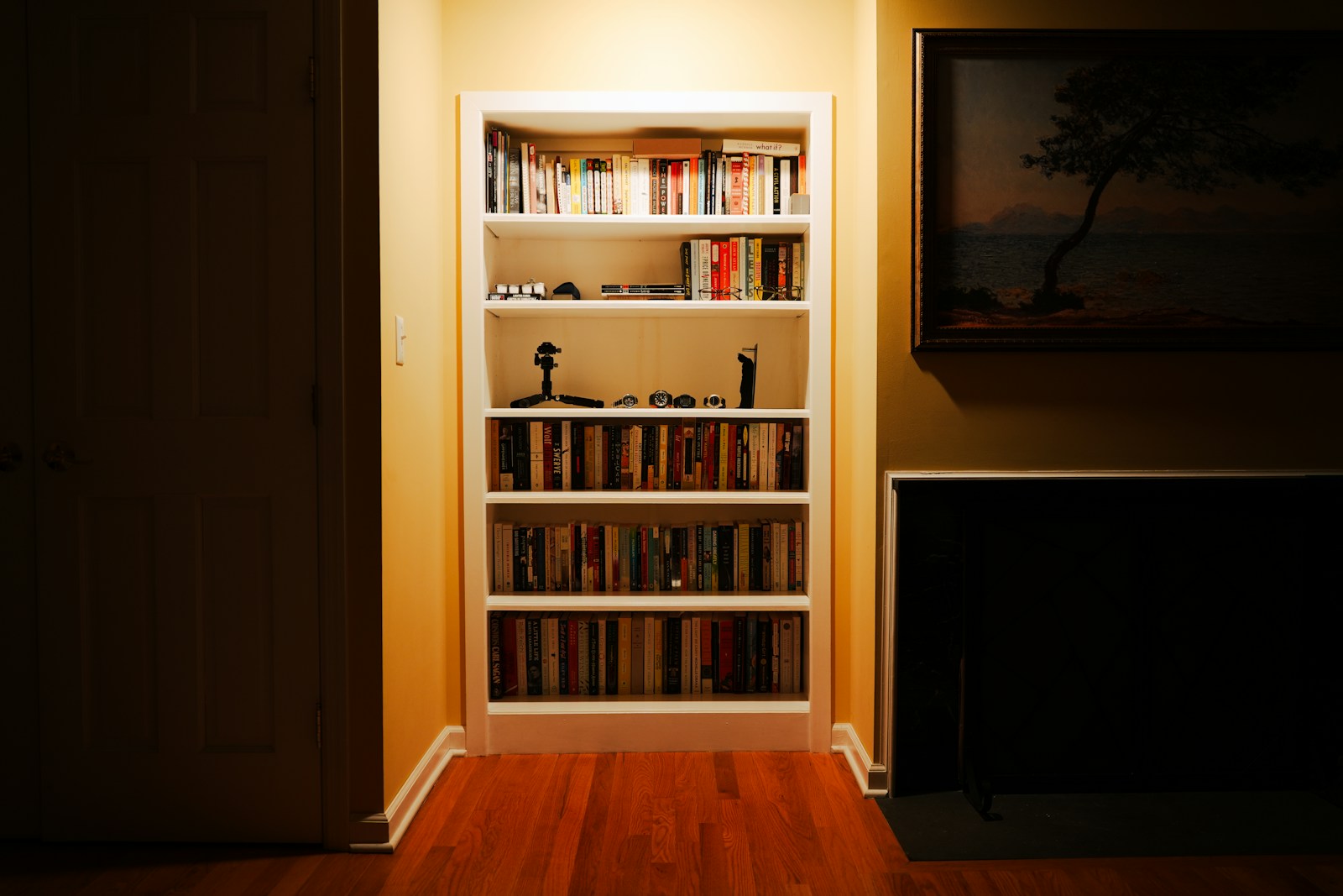 A Tall Bookshelf Filled With Books In A Room Jigsaw Puzzle Free Online Jigsaw Puzzle