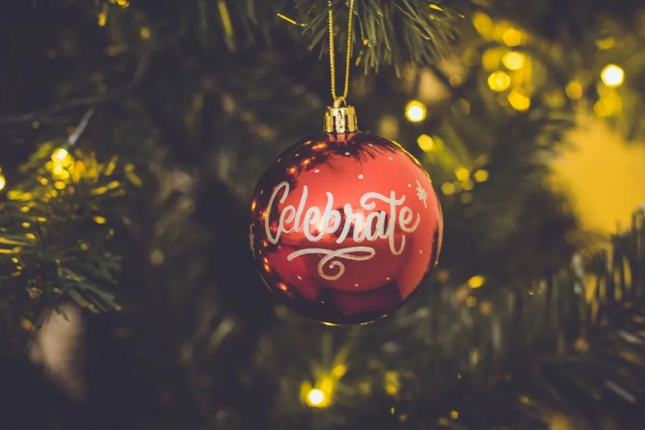 Close Up Of A Red Christmas Ornament With Celebrat Jigsaw Puzzle Free Online Jigsaw Puzzle