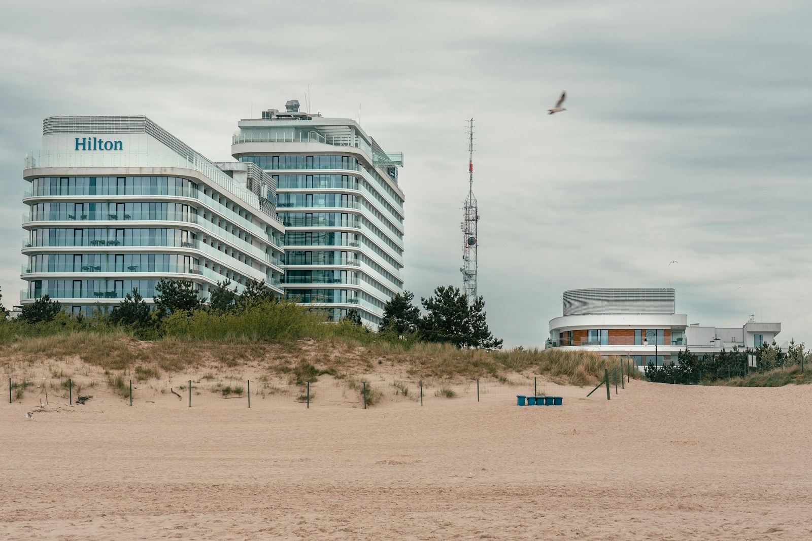 A Building On A Beach With A Bird Flying By Jigsaw Puzzle Free Online Jigsaw Puzzle