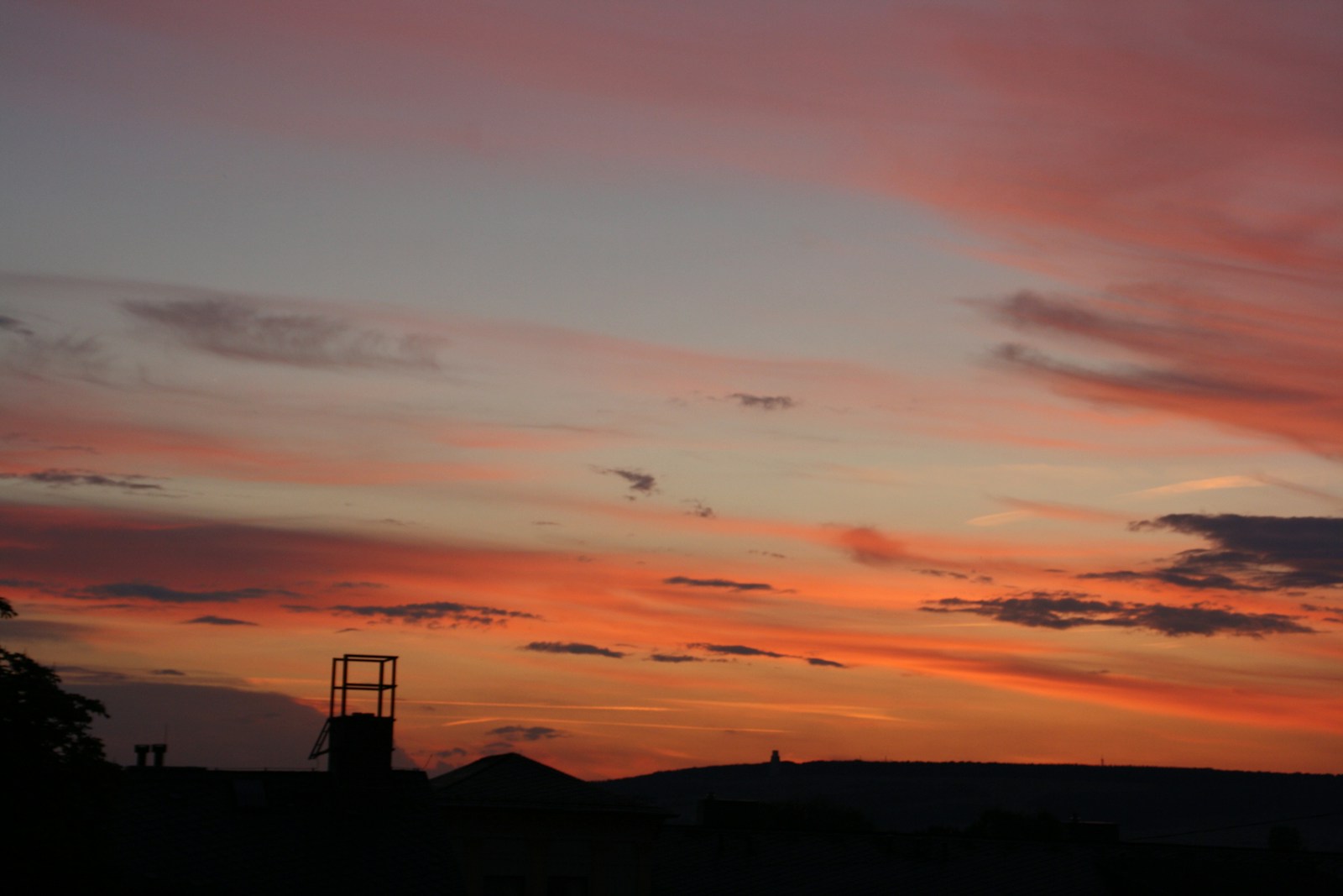 A Sunset With A Tower In The Distance Jigsaw Puzzle Free Online Jigsaw Puzzle